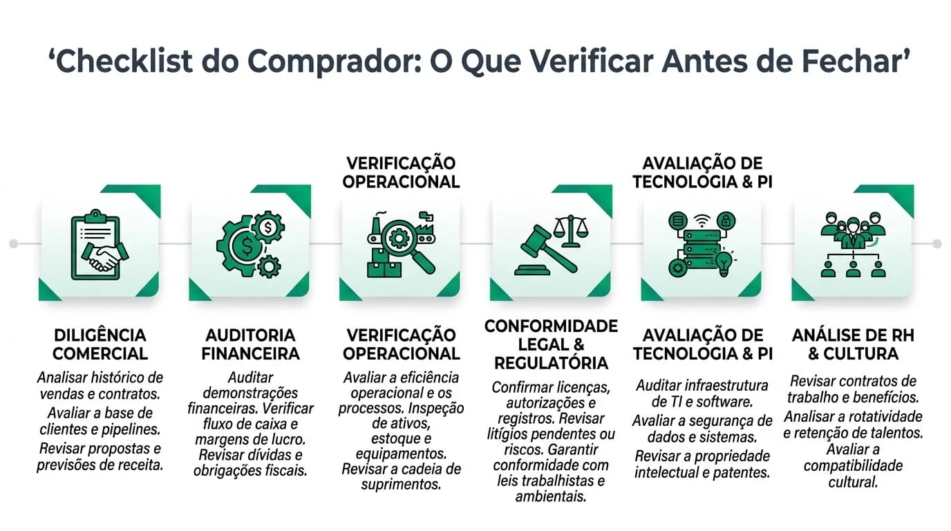 Infográfico com checklist do comprador antes do fecho.